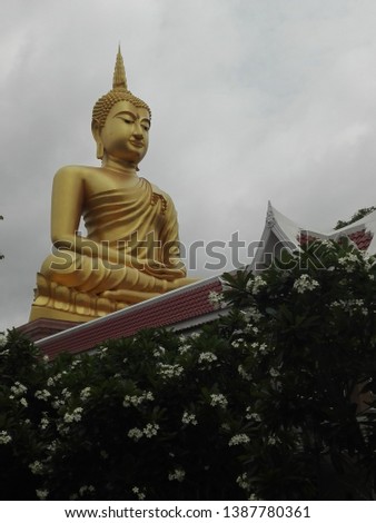 Thailand big buddha statue in temple