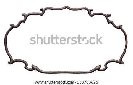 wooden picture frame isolated on white