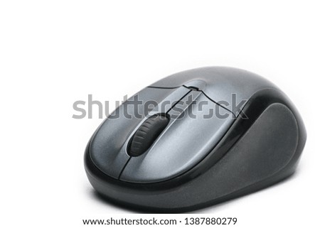 Computer mouse on a white isolated background
