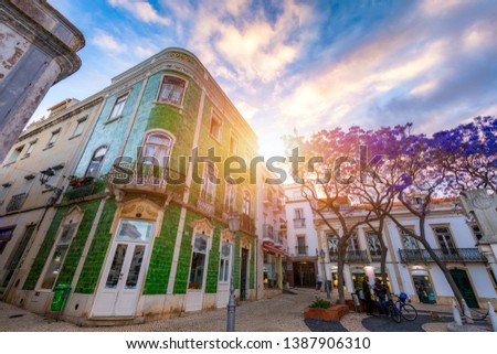 Praca Luis de Camoes with the First World War memorial in the centre, Lagos, Algarve, Portugal, Europe Royalty-Free Stock Photo #1387906310