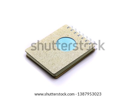 Brown notebook  isolated on white background