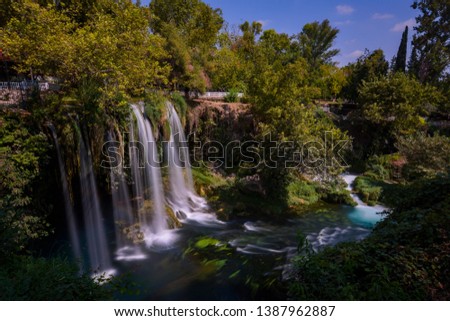 Duden Waterfall long exposure in Turkey