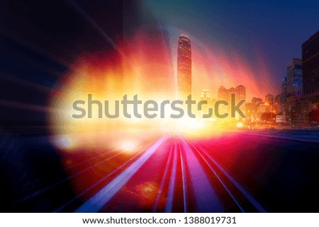 Abstract Motion Blur City background