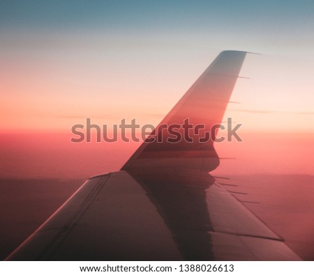 View from the passenger seat of a plane from Portland  Royalty-Free Stock Photo #1388026613