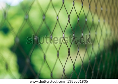 Metal cell fence macro photo