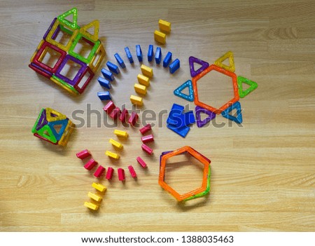 Domino And Magical Magnet Colorful Enhance Skills,Development,Intelligence Wisdom for Children