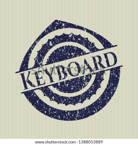 Blue Keyboard distress rubber grunge texture stamp
