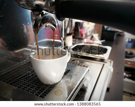 black coffee on coffee maker