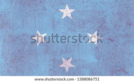 National Flag of Micronesia - Rectangular Shape patriotic symbol 