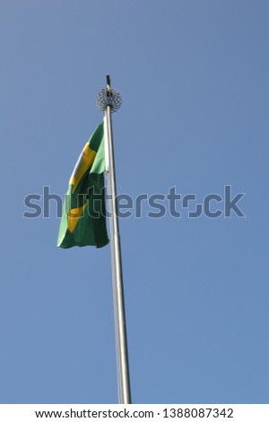 BRAZIL'S FLAG, 
BRAZIL COUNTRY, FLAG SKY, 
BLUE SKY FLAG OF BRAZIL
