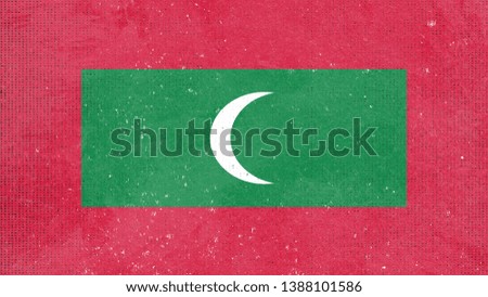 National Flag of Maldives - Rectangular Shape patriotic symbol 