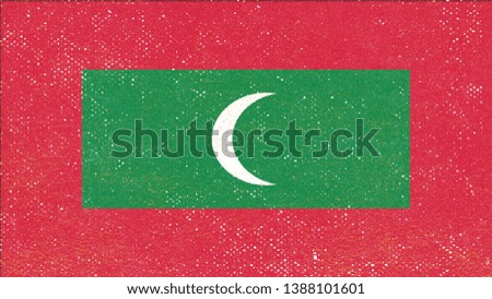National Flag of Maldives - Rectangular Shape patriotic symbol 