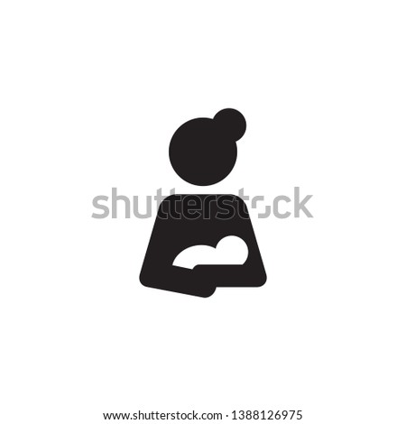 mother and baby, woman, newborn icon vector illustration Royalty-Free Stock Photo #1388126975