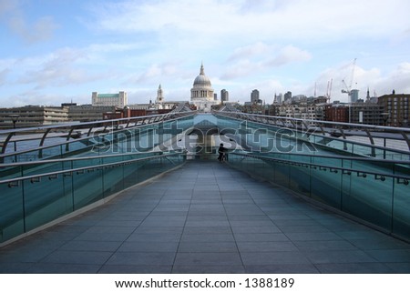 St Pauls cathedral and Millenium bridge, London