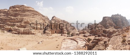 The Monastery Temple of the Nabataean Kingdom in Petra, Jordan.