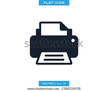 Printer Icon Vector Design Template. Royalty-Free Stock Photo #1388326928