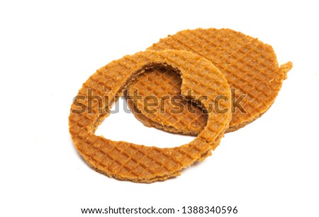 dutch wafer isolated on white background