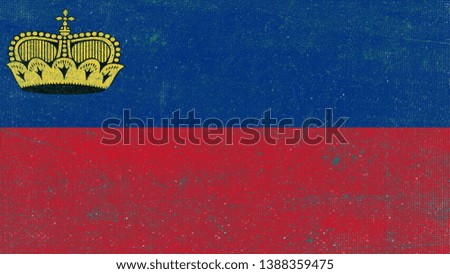 National Flag of Liechtenstein - Rectangular Shape patriotic symbol 