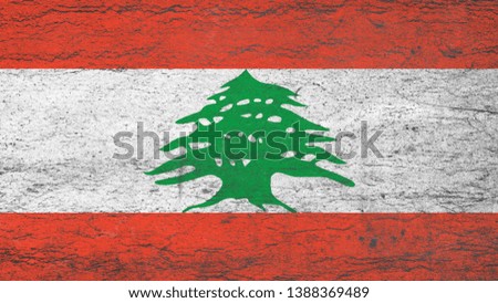 National Flag of Lebanon - Rectangular Shape patriotic symbol 