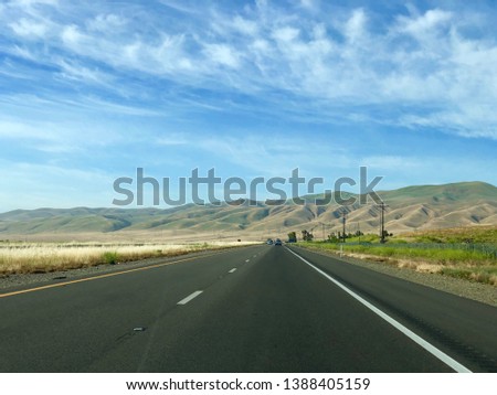 Highway in California Central Valley