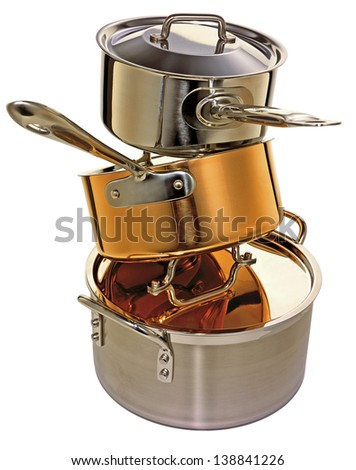 Stack of High End Cookware Royalty-Free Stock Photo #138841226