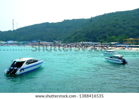 Koh larn beach in pataya thailand Royalty-Free Stock Photo #1388416535