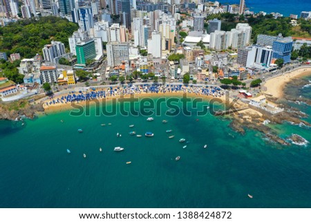 Aerial Drone View of Barra Salvador Bahia Brazil