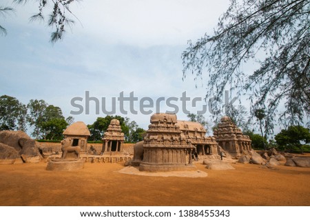 Five ratha temple in mahabalipuram, It is Monolithic Hindu Temple UNESCO World Heritage Site.
