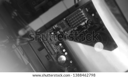 
desktop computer, chips, board, pc