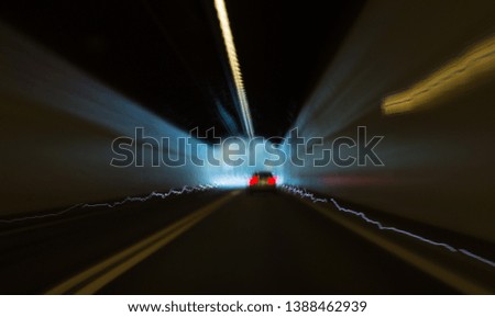 Drink driving in a Tunnel, blurred picture