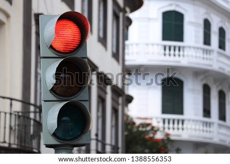 Traffic light on the street