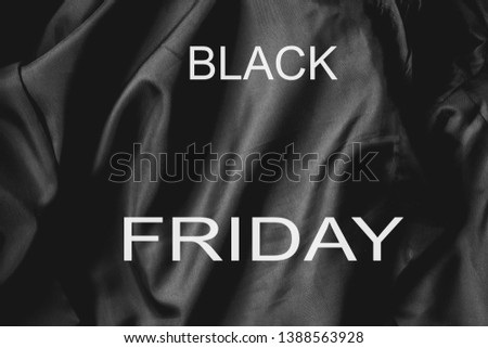 Silk background with a "Black friday" text in the middle