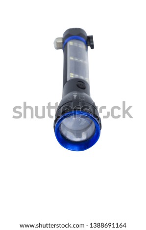 New LED flashlight that is broken from the white background