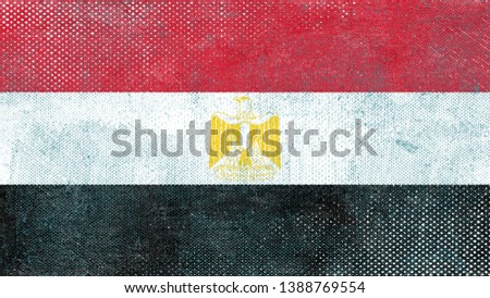 National Flag of Egypt - Rectangular Shape patriotic symbol 