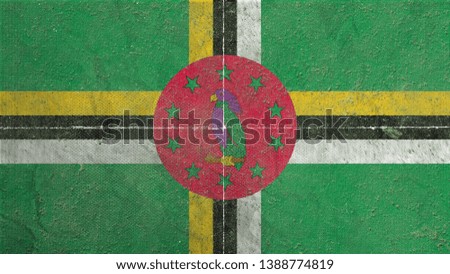 National Flag of Dominica - Rectangular Shape patriotic symbol 