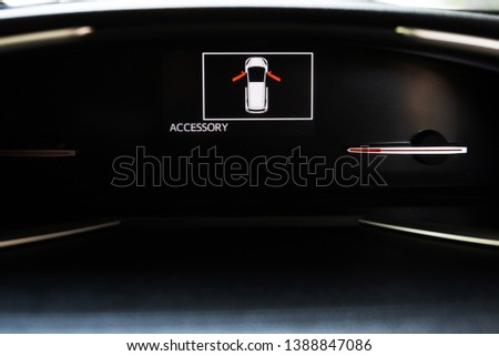 car doors open icon in car dashboard