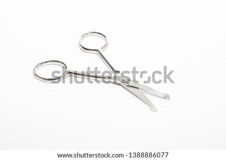 high key macro photo photography of nail scissors isolated