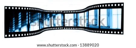 Abstract Blue film strrip