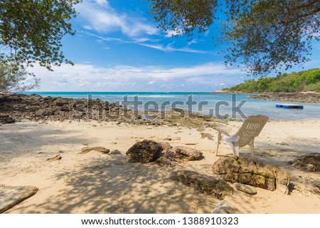 Summer background with  beautiful landscape view from Laem Kut, Ao Kiu Na Nok, samet island in Thailand. Summer time concept for background.