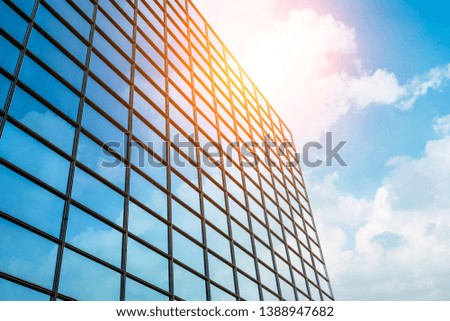 Modern office building detail,glass surface