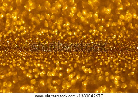 Gold glitter vintage lights background. defocused. Texture Pattern Background. Concept Festive overlay