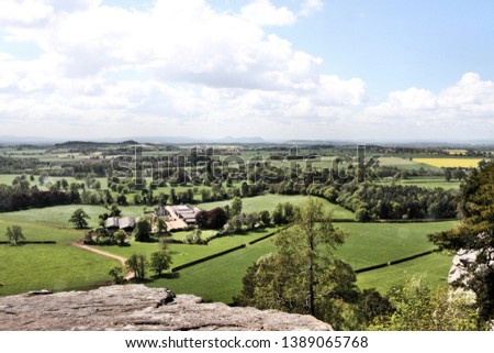 A picture of the Shropshire Countryside from the top of Grinshill