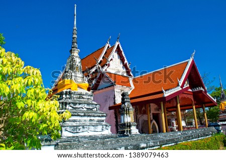 beautiful temples and sky in thailand.
