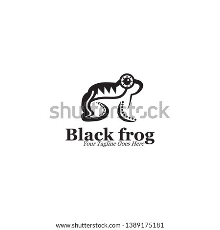 Frog logo design inspiration with Inca tribe style