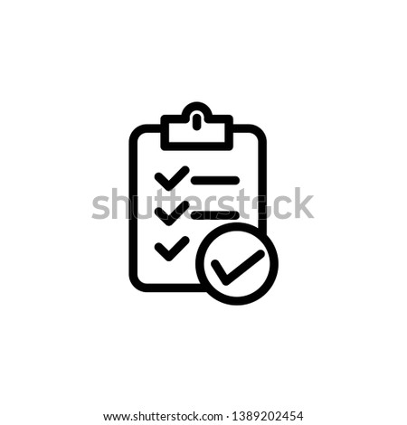 checklist icon, illustration vector template Royalty-Free Stock Photo #1389202454