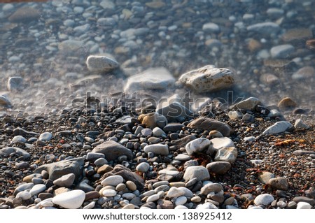 pebble stones by the sea