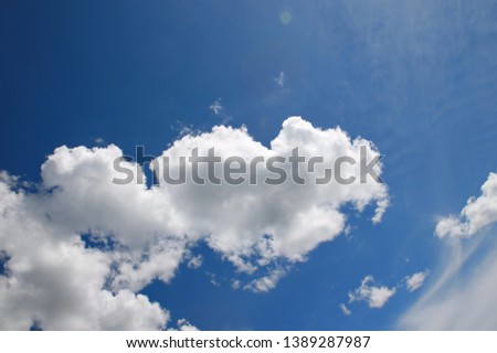 Nice white clouds on blue sky