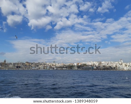 Bosphorus and Galata Tower in Istanbul