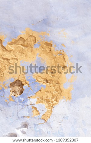 background with bluish plaster texture on a damaged wall, high resolution photography and size