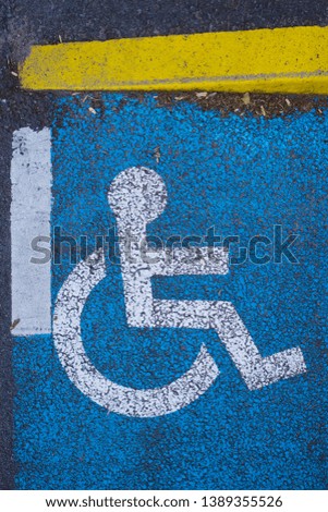 Symbol of reserved place on a parking